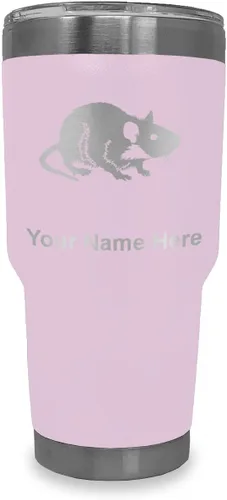 Vista 19 de LaserGram Vaso aislado al vacío de 20 onzas, rata, grabado personalizado incluido (negro)