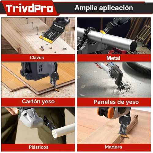 Vista 7 de Cuchillas de Herramienta Oscilante Cuchillas Multiherramienta - TrivdPro 50 piezas Juego de Cuchillas de Herramientas Múltiples Cuchillas de Sierra