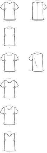 Vista 2 de Simplicity S 9133 Misses Tops Sewing Pattern Tallas 16-24
