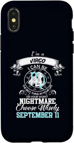 Vista 5 de Virgo Zodiac Sign Astrology Horoscope September 11 Birthday Case for iPhone 17