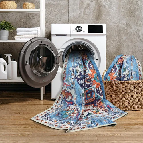 Vista 23 de GLN Rugs Traditional Collection - Alfombra de felpilla lavable a máquina, tradicional lavable, antideslizante, alfombra de felpilla de pelo corto