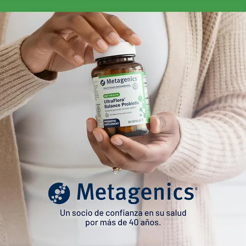 Vista 8 de Metagenics UltraFlora Balance Suplemento probiótico, 30 cápsulas Shelf-Stable Daily Gut Health Supplement for Digestive and Immune Support