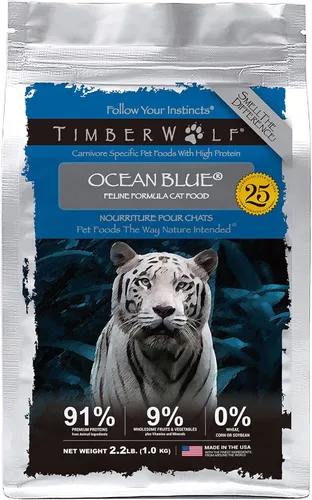 Vista 7 de Timberwolf Receta de salmón azul marino con alto contenido de proteínas para gatos de 10 libras