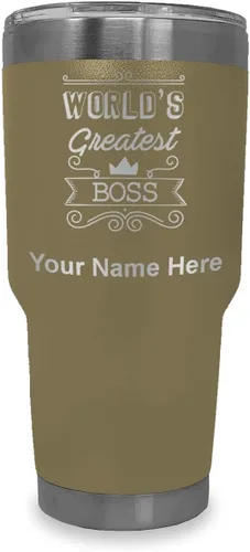 Vista 11 de LaserGram Vaso aislado al vacío de 20 onzas, con grabado personalizado incluido (negro)