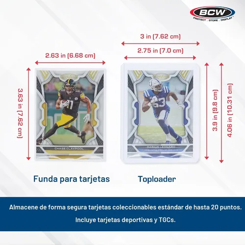 Vista 3 de BCW Combo de fundas para tarjetas y cargadores superiores, estándar de 20