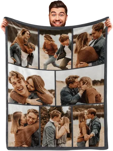 Vista 14 de DayOfShe envía al día siguiente, mantas personalizadas con fotos para regalos de novia, mantas personalizadas para esposa con imagen, manta