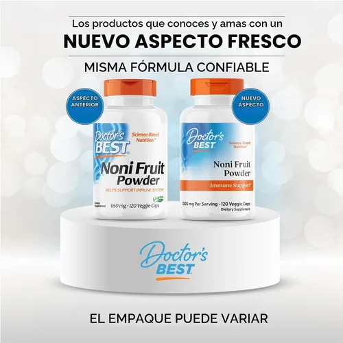 Vista 2 de Doctor's Best Concentrado de Noni (650 mg), 120 cápsulas vegetales