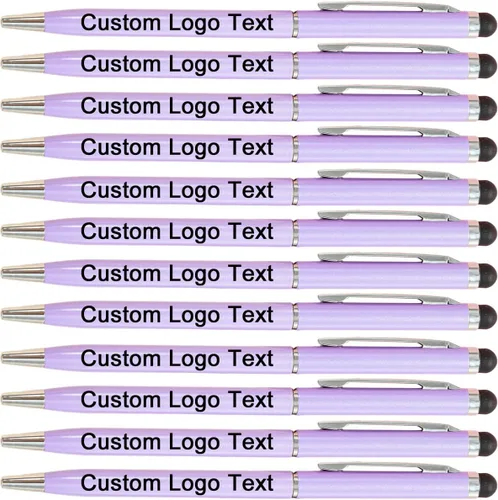 Vista 6 de Bolígrafos personalizados con nombre, icono, logotipo, texto, bolígrafo personalizado con lápiz capacitivo para iglesia de negocios, 100
