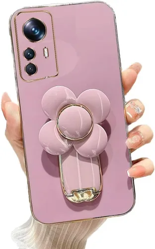 Vista 31 de Miagon - Funda con soporte para Xiaomi Redmi A1, galvanizado suave TPU protector delgado a prueba de golpes con molinete giratorio soporte de flores