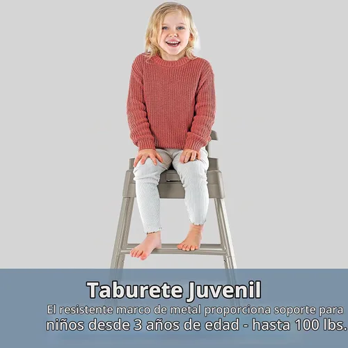 Vista 5 de Chicco Stack Hi-Lo - Silla alta convertible multiusos 6 en 1, reclinables para bebés y niños pequeños, fácil de limpiar, silla alta para bebé Arena
