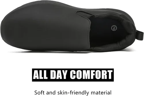 Vista 4 de Zapatos de trabajo antideslizantes para hombres y mujeres丨Impermeable y resistente al aceite Chef Servicio de Alimentos Zapatos de Trabajo