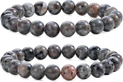 Vista 24 de Bivei - Pulsera elástica de cuentas redondas de cristales curativos semipreciosos naturales, hecha a mano, rellenadores de regalo para mujeres Ágata