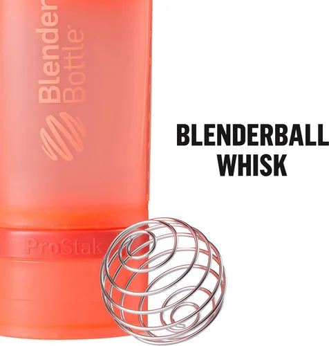 Vista 3 de Sistema BlenderBottle ProStak con botella de 22 onzas y almacenaje de giro y bloqueo, Gris (Pebble Gray)