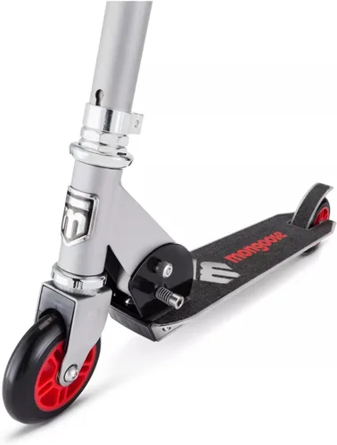 Vista 4 de Mongoose Force 1.0 Scooter - Gris/Rojo Plata/Rojo