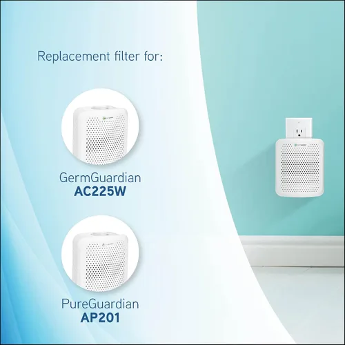 Vista 4 de GermGuardian Filter Q - Filtro purificador de aire de repuesto de alérgenos genuinos, paquete de 4 para purificador de aire modelos AP201 y AC225