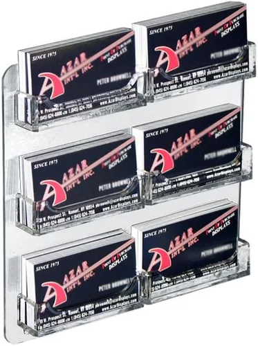 Vista 3 de Azar Displays 252221 8.5" W x 8.5" H 6- Soporte para tarjetas de visita de montaje en pared