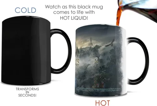Vista 5 de Morphing Mugs Hogwarts Legacy Obra de arte oficial – Mundo mágico de Harry Potter – Una taza de cerámica que cambia de color de 11 oz – Imagen