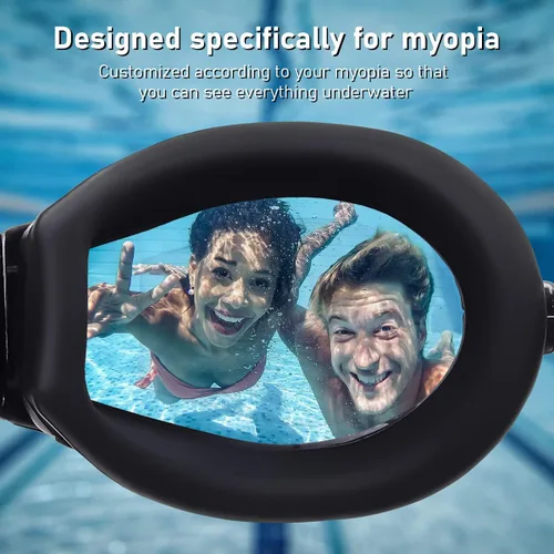 Vista 4 de AUTOR Gafas de natación de visión corta, gafas de natación, gafas de natación de corta visión para hombres, mujeres, adultos y jóvenes