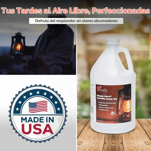 Vista 4 de Firefly Aceite para lámpara de parafina Wick Fed Devices, Up To 100 Hours, Indoor And Covered Outdoor Use, Alternative To Kerosene Fuel, Virtually