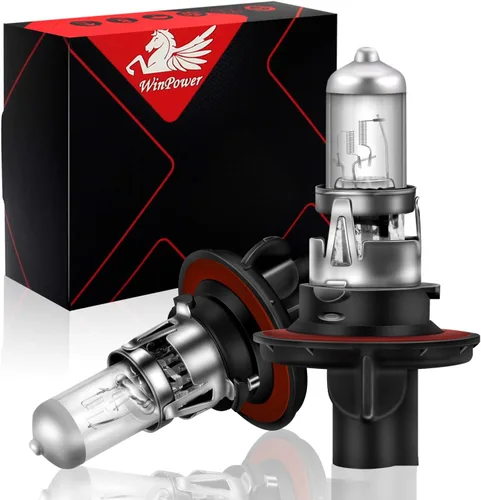 Vista 10 de WinPower Bombilla halógena H1 para faros delanteros, luz blanca cálida súper brillante de 55 W 4300 K, luz antiniebla de haz alto y bajo, lámpara