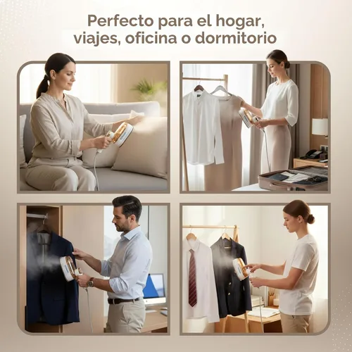 Vista 9 de Vaporizador para ropa y plancha 2 en 1, vaporizador portátil de mano y plancha de vapor de viaje para ropa, calentamiento rápido de 1200 W, 20