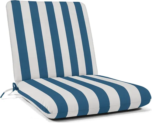 Vista 9 de Sunbrella - Cojín de tela para asientos profundos para patio, 44 x 22 pulgadas, con bisagras (asiento + respaldo) – Reemplazo de cojín para silla