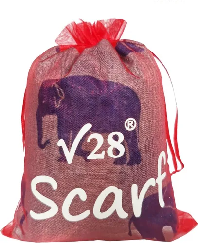 Vista 13 de V28 Hermosa bufanda larga y suave con estampado de elefante azul - grande