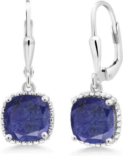 Vista 118 de Gem Stone King Aretes colgantes de plata de ley 925 de 0.315 pulgadas para mujer