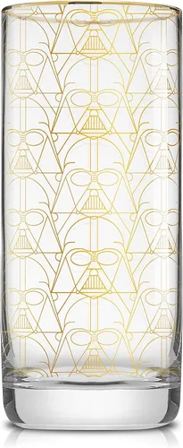 Vista 4 de JoyJolt Star Wars Glassware. Juego de 4 vasos altos 'Deco', vasos de Star Wars de 13.5 onzas. Vaso alto Highball con Darth Vader en una copa