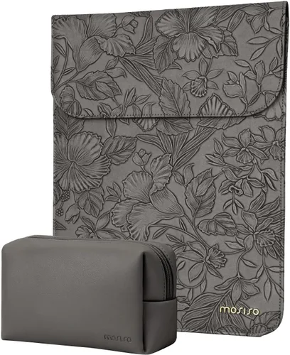 Vista 8 de MOSISO - Funda para laptop de 13.3 pulgadas, 13-13.3 pulgadas, con bolsa pequeña Verde salvia