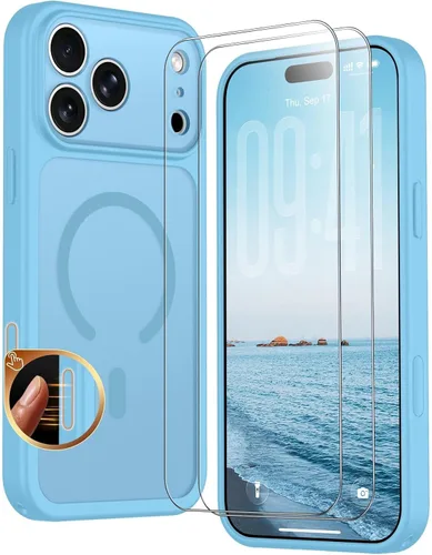 Vista 265 de SPIDERCASE Funda magnética translúcida diseñada para iPhone 11, con 2 protectores de pantalla de vidrio templado, antihuellas, para iPhone 11 de 6.1