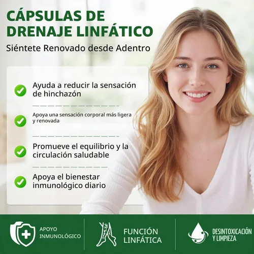 Vista 7 de Suplementos de drenaje linfático, apoya la hinchazón y el bienestar