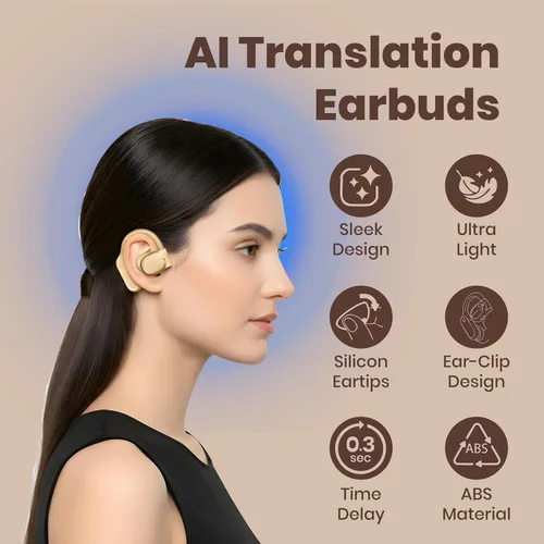 Vista 6 de Auriculares de traducción AI en tiempo real 144 idiomas 0.3s Tiempo