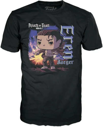 Vista 3 de Funko Pop! & Tee Attack on Titan - Eren con Marcas - M