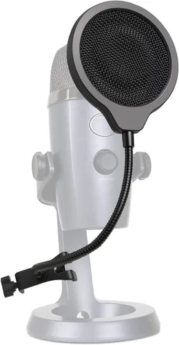 Vista 11 de Yeti X Mic Pop Filtro con parabrisas de espuma, 4 pulgadas, 3 capas, protector de máscara de viento y cubierta de viento de espuma para micrófono