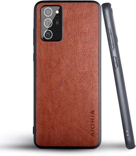 Vista 25 de AIORIA Para Samsung Galaxy Note 20 Case, 6.7 pulgadas Premium PU Leather Cover Retro Business Design Funda protectora completa para Samsung Note 20