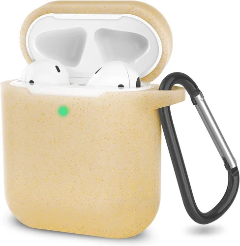 Vista 13 de Funda para AirPods de silicona, de protección completa, compatible con Apple AirPods 1 y 2, funda de carga inalámbrica y con cable