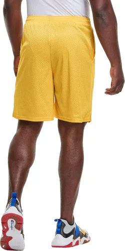 Vista 2 de Champion - Pantalones cortos largos de malla con bolsillos para hombre
