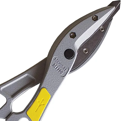 Vista 2 de MIDWEST MagSnips - Tijeras de corte recto para cortar material de hoja regular, fabricadas en los Estados Unidos, MWT-1200