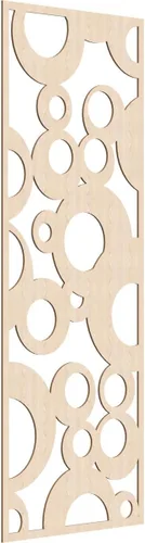 Vista 118 de 9 3/8"W x 24 3/8"H x 1/4"T Farwell Decorativos Paneles de Pared de Madera Calado, Hickory