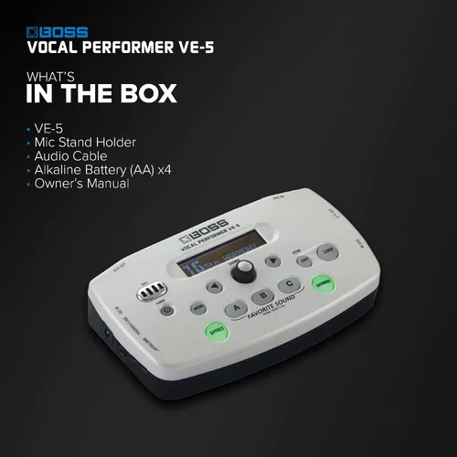 Vista 7 de Boss VE-5 procesador de efectos, ejecutante vocal