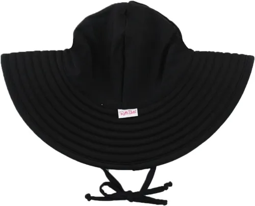 Vista 17 de RuffleButts® - Sombrero de playa con visera ancha y protección solar UPF 50+ para bebés y niñas 80% Nylon 20% Spandex, Reversible Polka Dots Banana