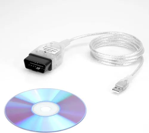 Vista 3 de LZLRUN K+CAN K+DCAN Herramienta de diagnóstico del coche OBD USB Interfaz con interruptor para BMW con FT232RL NCS Codificación Winkfp Tool32