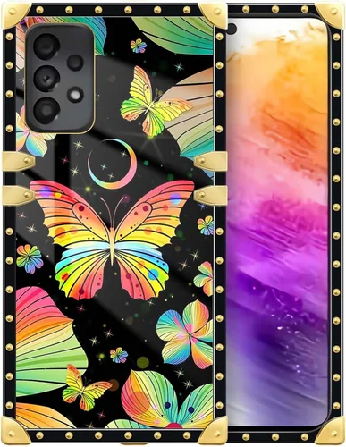 Vista 87 de Funda compatible con Samsung Galaxy A03S 4G, TPU suave de lujo y parte trasera de policarbonato duro para niñas y mujeres, funda protectora a prueba