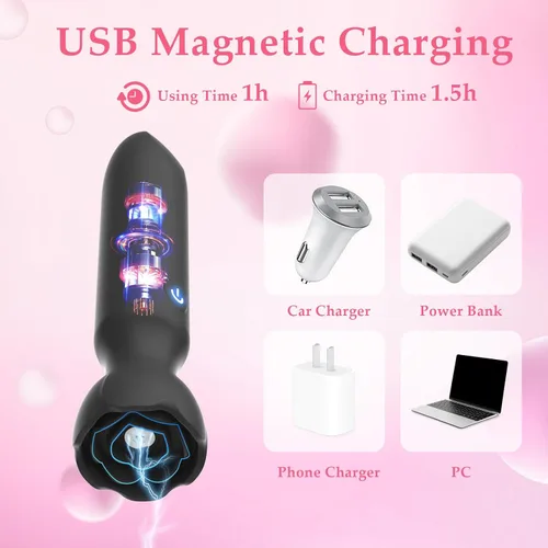 Vista 5 de Mini vibrador bala juguetes sexuales para adultos - Juguetes sexuales femeninos controlados por aplicación con 9 modos de vibración, lápiz labial