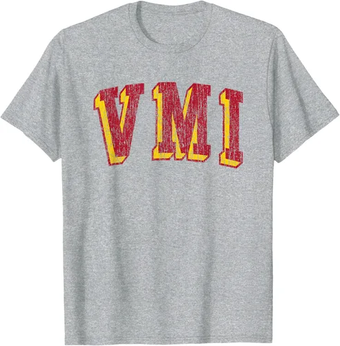 Vista 5 de VMI Keydets Retro Arch Camiseta, Negro