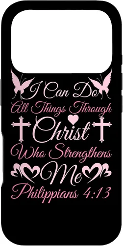 Vista 30 de Christian I Can Do All Things Through Christ Religious Case for iPhone 17