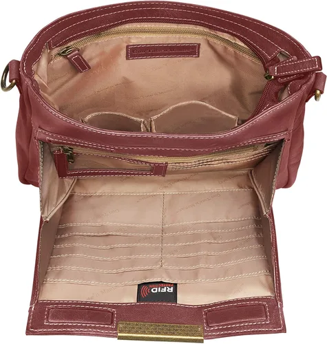 Vista 3 de Gun Tote'n Mamas - Organizador de cuerpo cruzado con diseño de búfalo envejecido