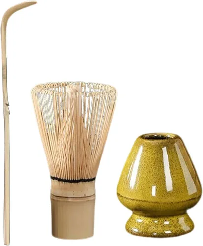 Vista 8 de Juego de accesorios para té con recipiente de cerámica, amarillo