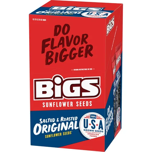 Vista 3 de BIGS - Semillas de girasol, sabor original salado y tostado, 2.75 onzas (paquete de 12)